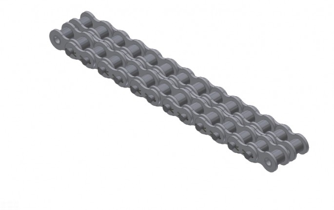 80 Pitch Double Row Drive Chain - Close-up