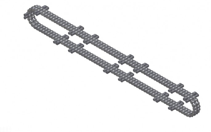 Drive Chain with Outside Lugs
