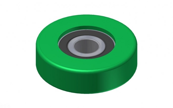 Guide and Support Wheel - Ã˜50mm, Green