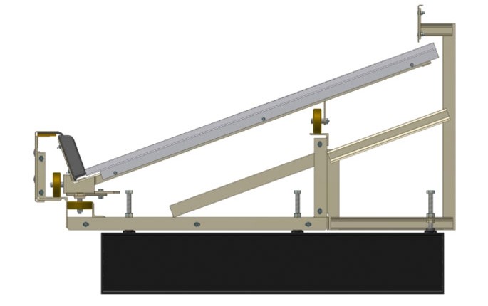 Carousel Frame Section with HRS Trim, Inside Perimeter Back Guard with Support Frame, and Optional I-Beam Supports