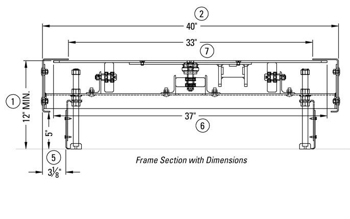 Frame Section with Dimensions