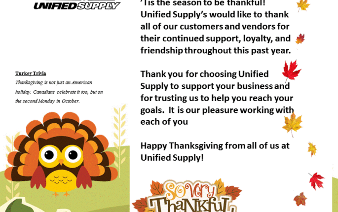Thanksgiving_UnifiedSupply_NewsLetter_2017